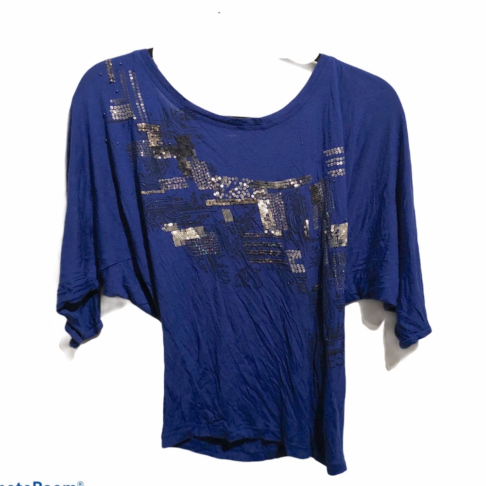 Guess Elegant Sequin Top soft viscose Small